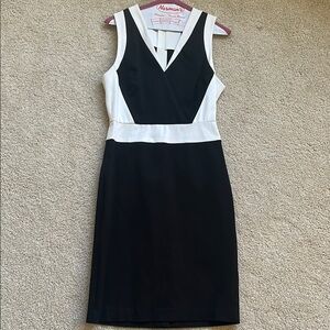 Banana Republic Elegant Black and White Sleeveless tank style Dress size 8